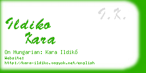 ildiko kara business card